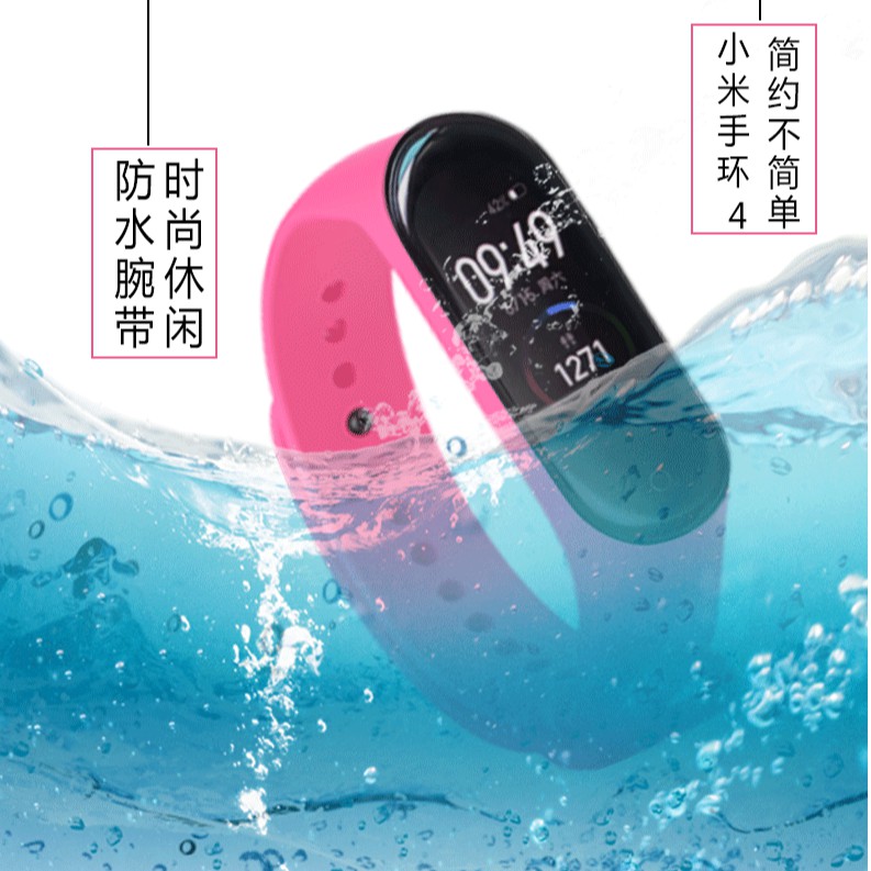 Dây Đeo Silicon Thay Thế Cho Đồng Hồ Thông Minh Xiaomi Mi 3 4