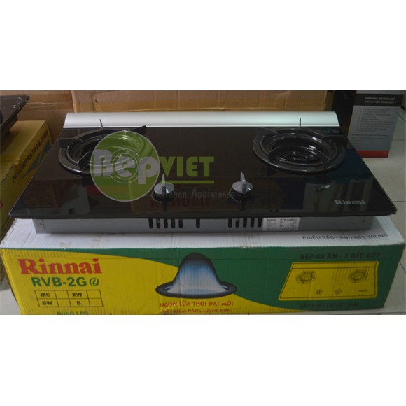 Bếp gas âm Rinnai RVB-2Gi(B), Mặt kính cường lực, đánh lửa IC, công nghệ lửa xoáy Inner Burner, ngắt gas tự dộng)