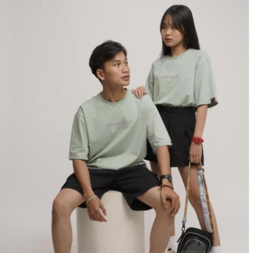 Áo phông tay lỡ form rộng Unisex giá rẻ nam nữ Stronger Phản Quang Local Brand M Studio | BigBuy360 - bigbuy360.vn