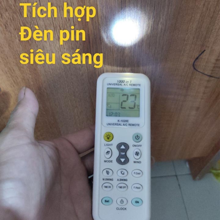 điều khiển điều hoà đa năng điều khiển đa năng remote đa năng tích hợp đèn pin(tặng kèm pin)