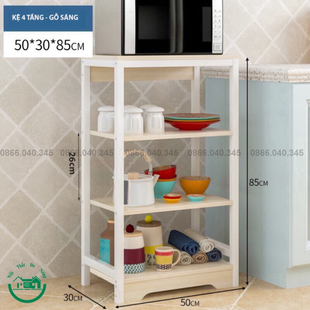 Kệ để lò vi sóng kệ bếp thông minh khung thép carbon cao cấp nhập khẩu kết hợp khay để rau củ quả có bánh xe di chuyển