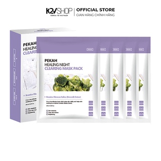 [MUA 1 TẶNG 1] Mặt nạ phục hồi ban đêm làm sáng da PEKAH HEALING NIGHT Clearing Mask Pack - 1 HỘP 5 MIẾNG - K2V Shop