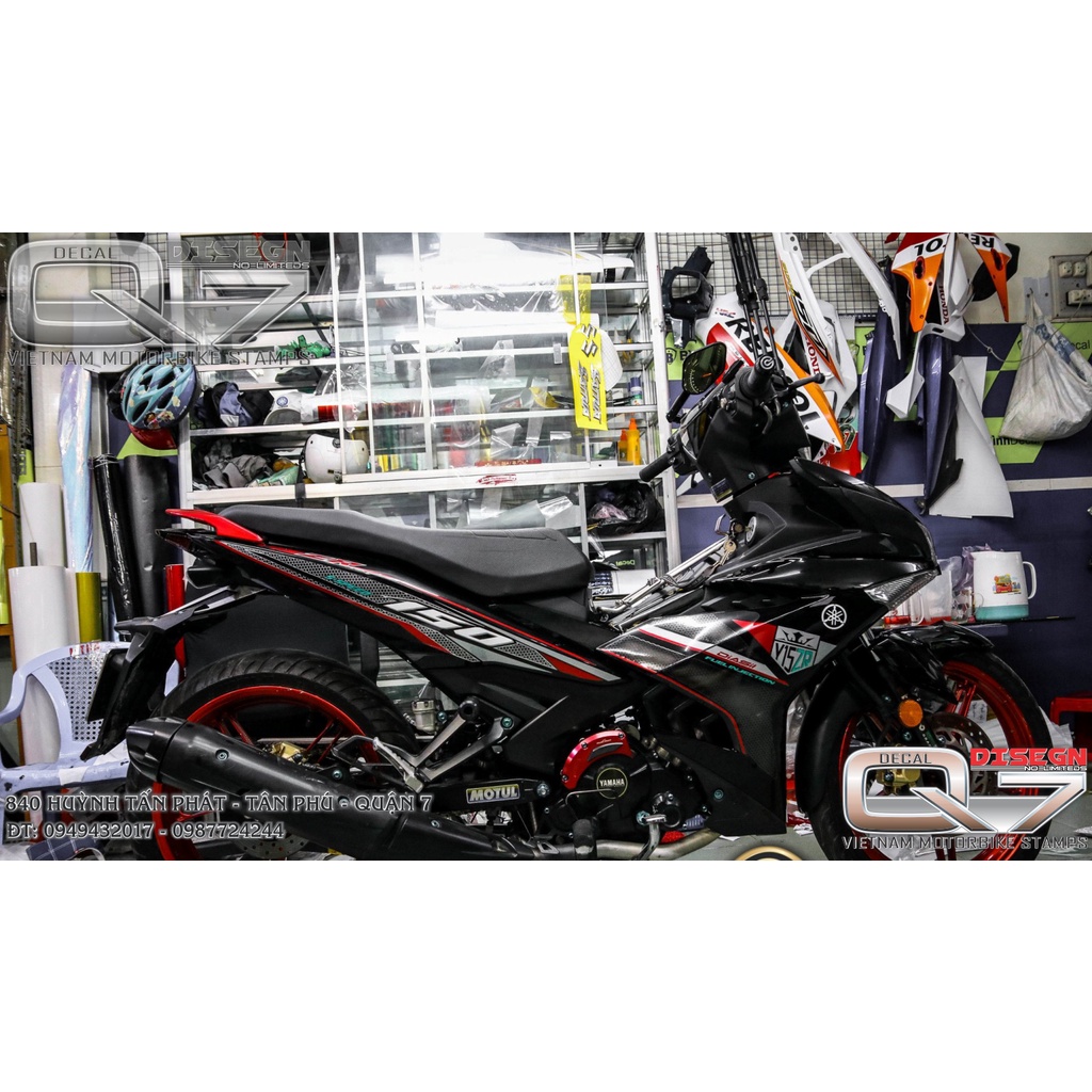 Tem Rời EXCITER 150 Y15ZR ĐEN ĐỎ