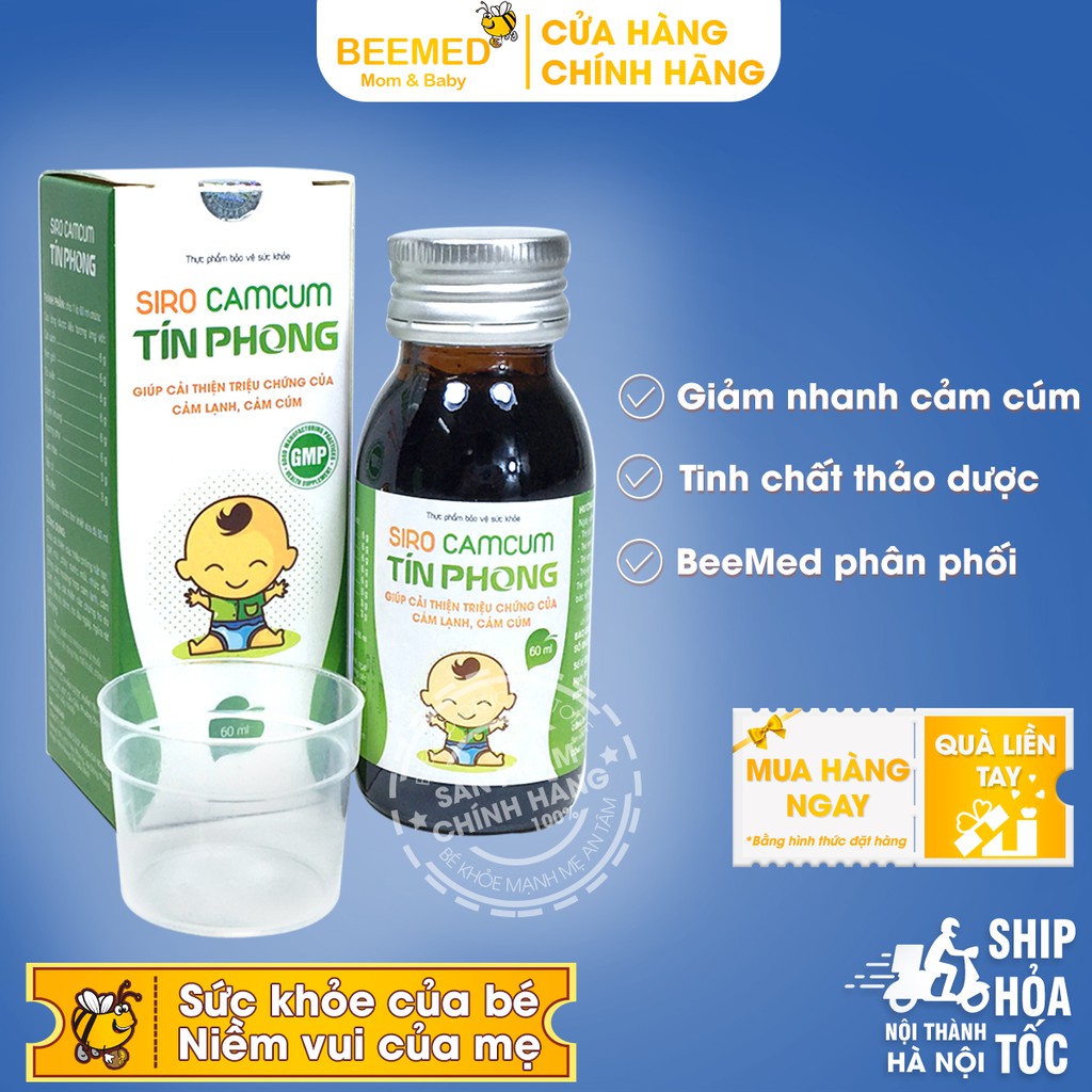 Siro cảm cúm Tín Phong - cải thiện cảm cúm cảm lạnh cho trẻ em chiết xuất từ thảo dược
