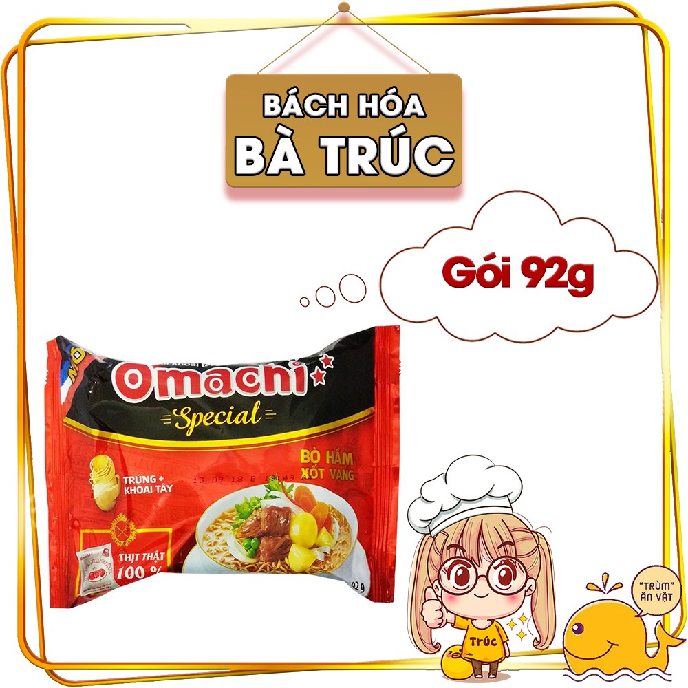 Mì Omachi Special Bò hầm xốt vang gói 92g