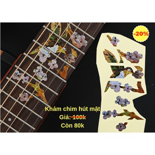 Khảm decal cần đàn, khảm trai