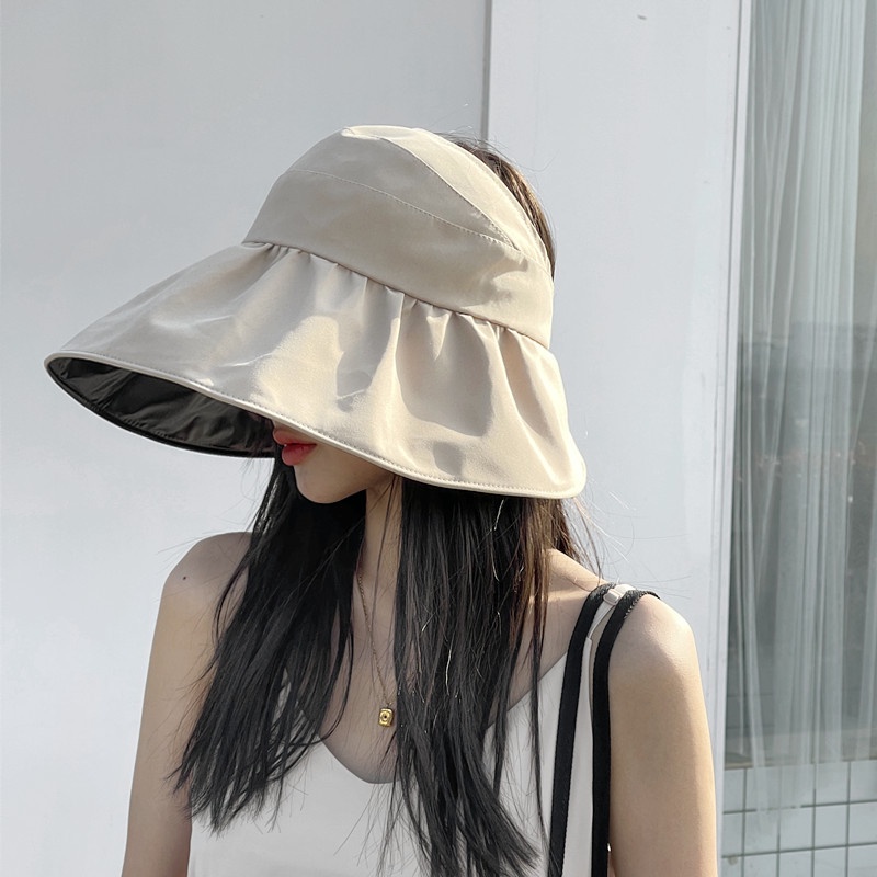 ❤️ Nitrogen071 Mũ xô mùa hè cho phụ nữ có thể gập lại Lớp phủ Vinyl ngoài trời Bảo vệ chống tia cực tím Tấm che nắng bữa tiệc bãi biển