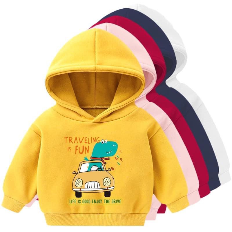 Áo Nỉ Hoddie Quảng Châu Có Mũ Siêu ấm Cho Bé