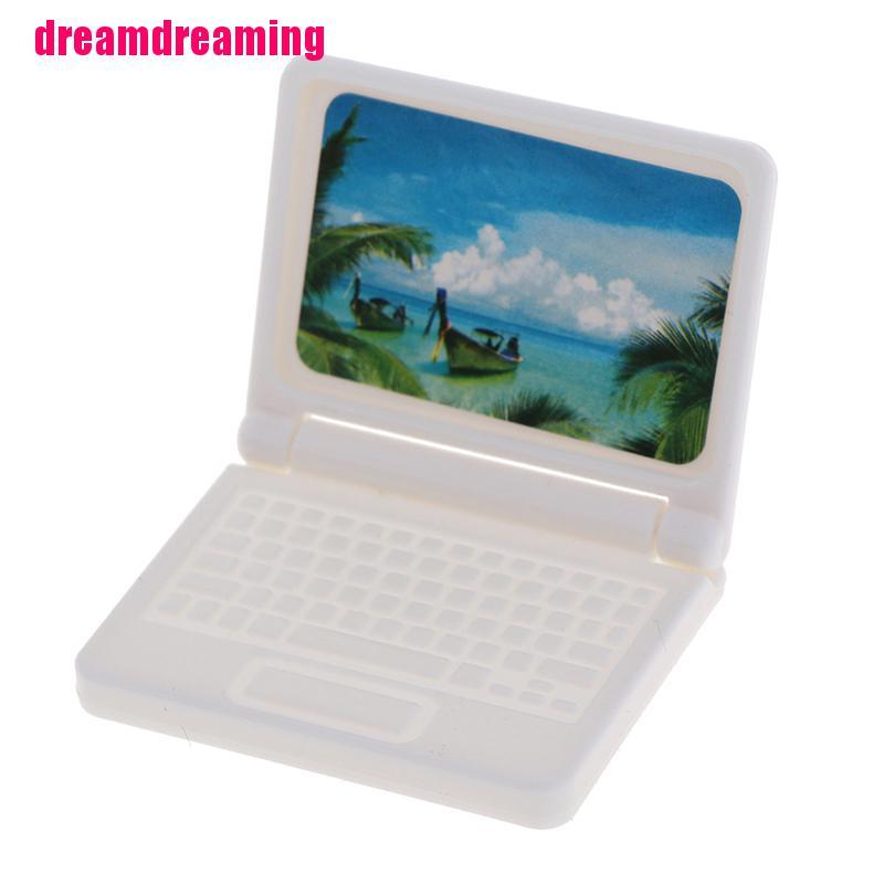 Mô hình laptop mini trang trí nhà búp bê