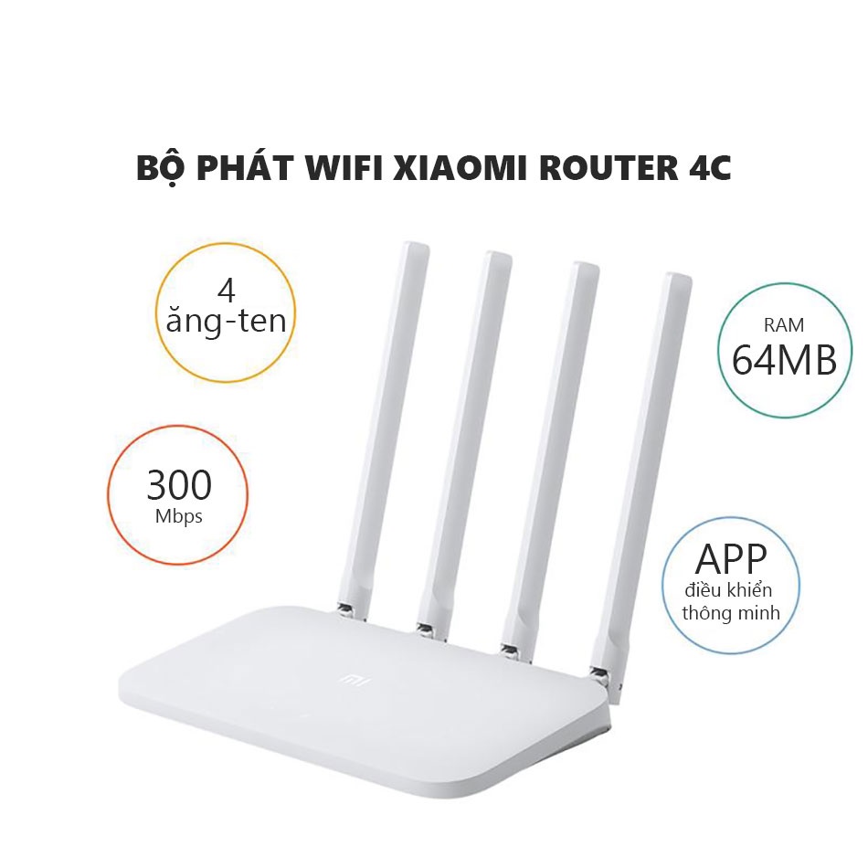 Router 4C Xiaomi Quốc tế Bộ phát wifi Xiaomi Router4c Mi Router 4C R4CM