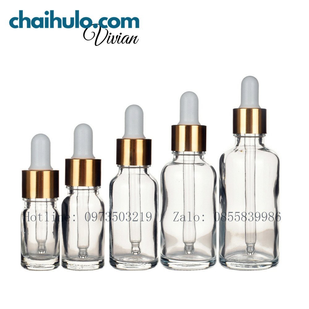 5ml - Chai lọ đựng tinh dầu, serum, mỹ phẩm - Lọ thủy tinh trong suốt bền đẹp