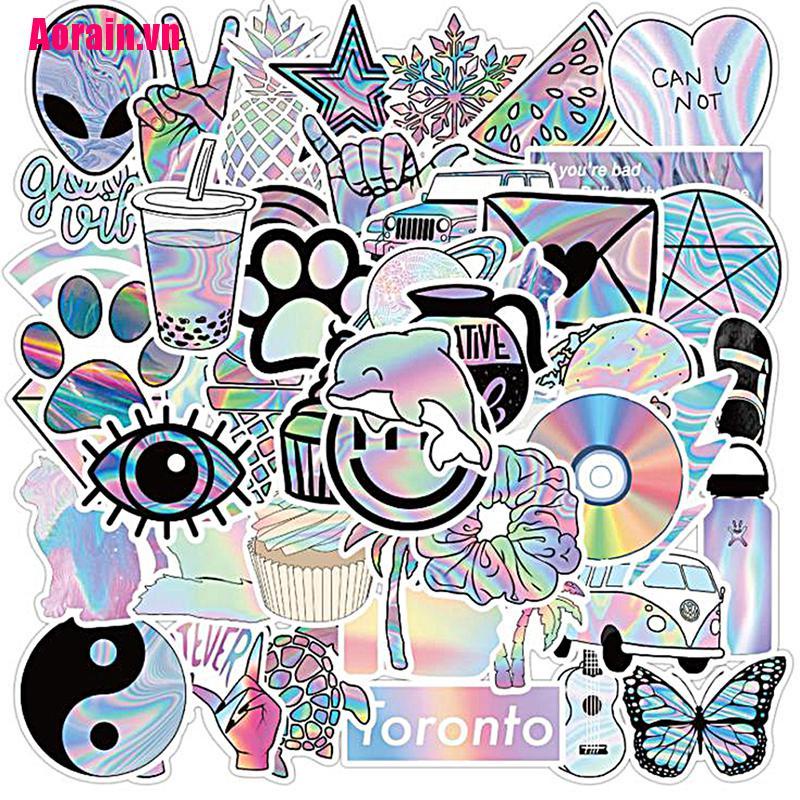 Bộ 50 Miếng Dán graffiti Trang Trí Đàn guitar / guitar