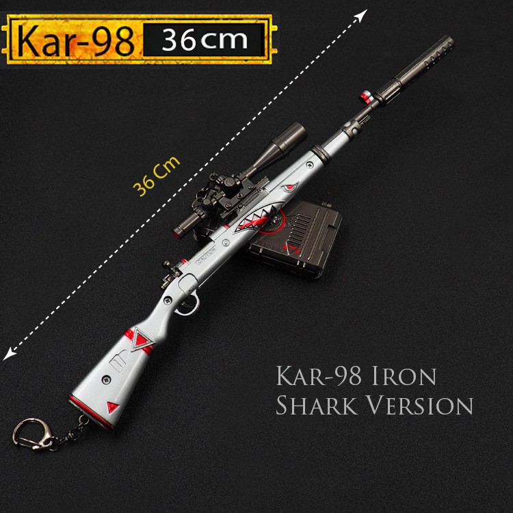 Mô Hình PUBG Kar98 IRron Shark 34cm có thể tháo rời Tặng Giá trưng bày + Móc Treo Mũ 3 PUBG