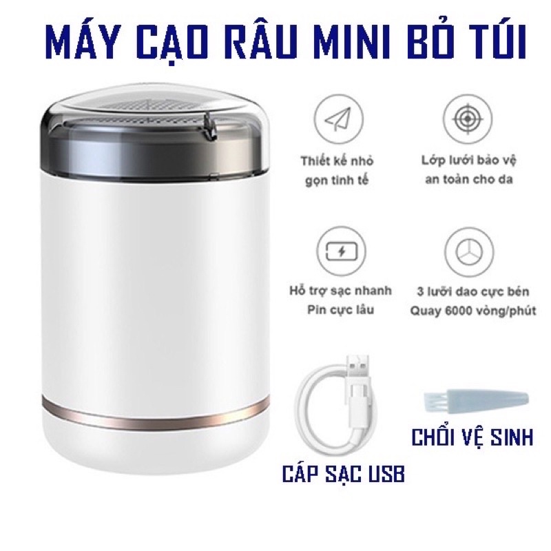 MÁY CẠO RÂU MINI SH-558 MÁY CẠO THIẾT KẾ ĐẸP NHỎ GỌN