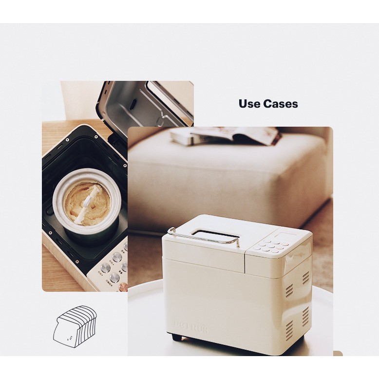 Máy làm bánh mì tự động petrus PE8860/PE8855GR/PE8855YE