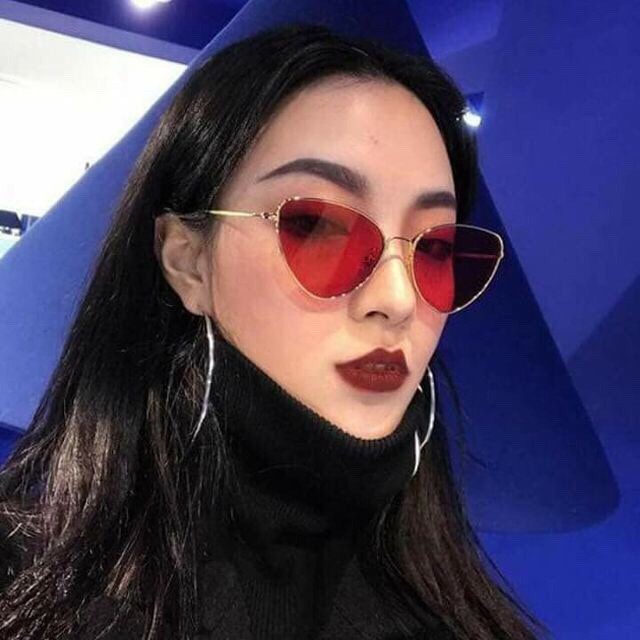 [Giá Sỉ] Mắt Kính Thời Trang Mắt Mèo M92 Gọng Kim Loại Gọng Xếch Retro Hara Hot Trend - Hazo