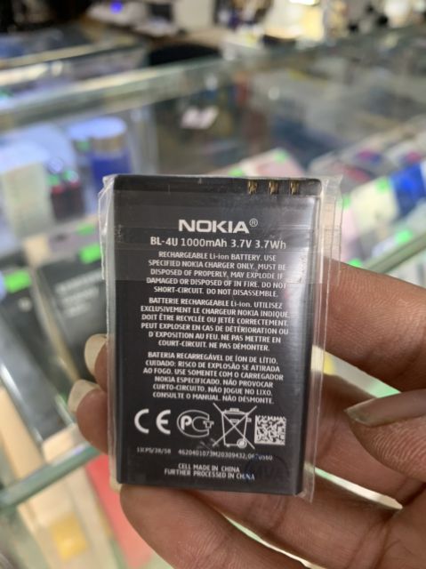 [Mã ELFLASH3 hoàn 10K xu đơn 20K] Pin điện thoại nokia BL-4U chuẩn chính hãng