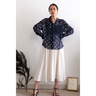 Chicka Chicka - Áo Silky bow shirt - Dottie