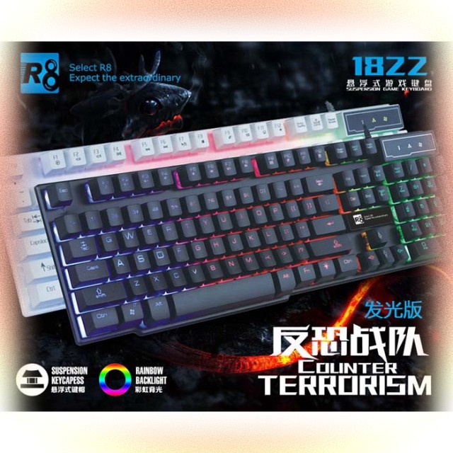 HOT'' Bàn Phím Giả Cơ Chuyên Game Led R8 1822 MỚI RẺ