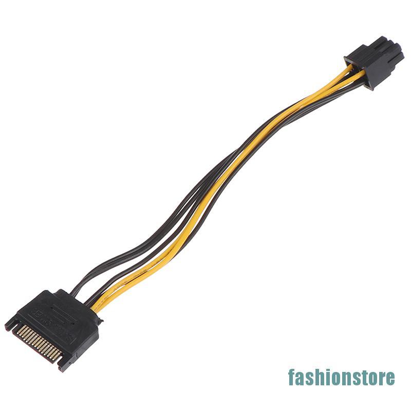 Dây Cáp Nguồn Sata 15 Pin Sang 6 Pin Pci-E Sata