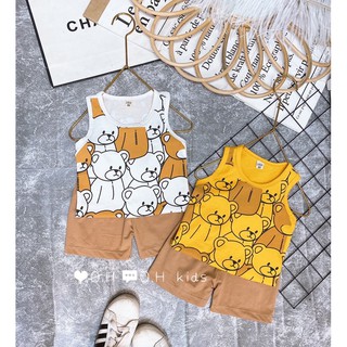 Bộ Ba lỗ gấu pooh cotton 4c cho bé
