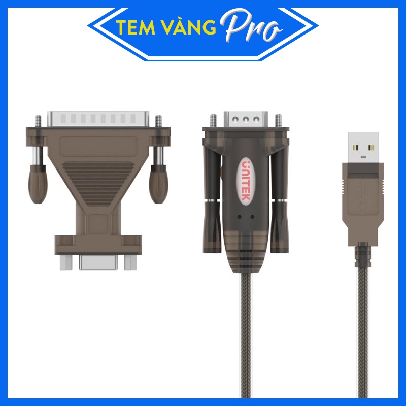 Cáp USB To COM Serial RS232 Chính hãng Unitek Y-105A Cao Cấp