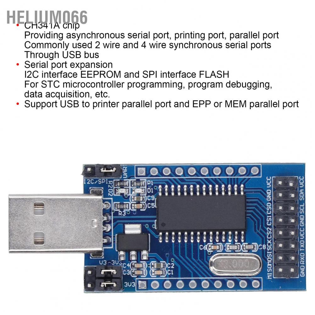 Hàng giao ngay Cổng USB Mô-đun chuyển đổi Nối tiếp Song song với UART IIC SPI TTL ISP EPP MEM Linh kiện CH341A