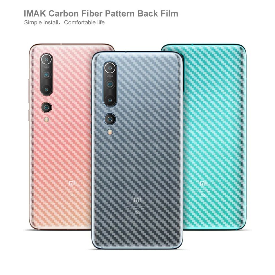 Dán lưng Carbon Xiaomi Mi 10 FREESHIP Từ 50k vân caro chống mồ hôi