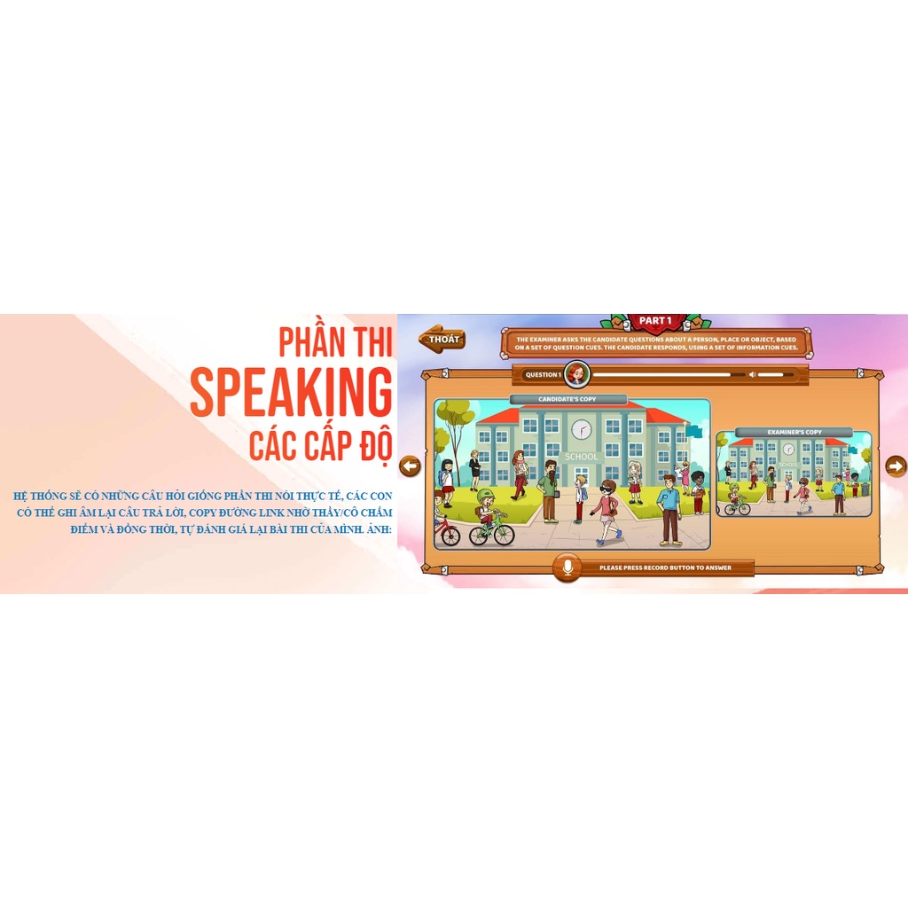 Phòng luyện thi ảo Flyer luyện thi cho học sinh