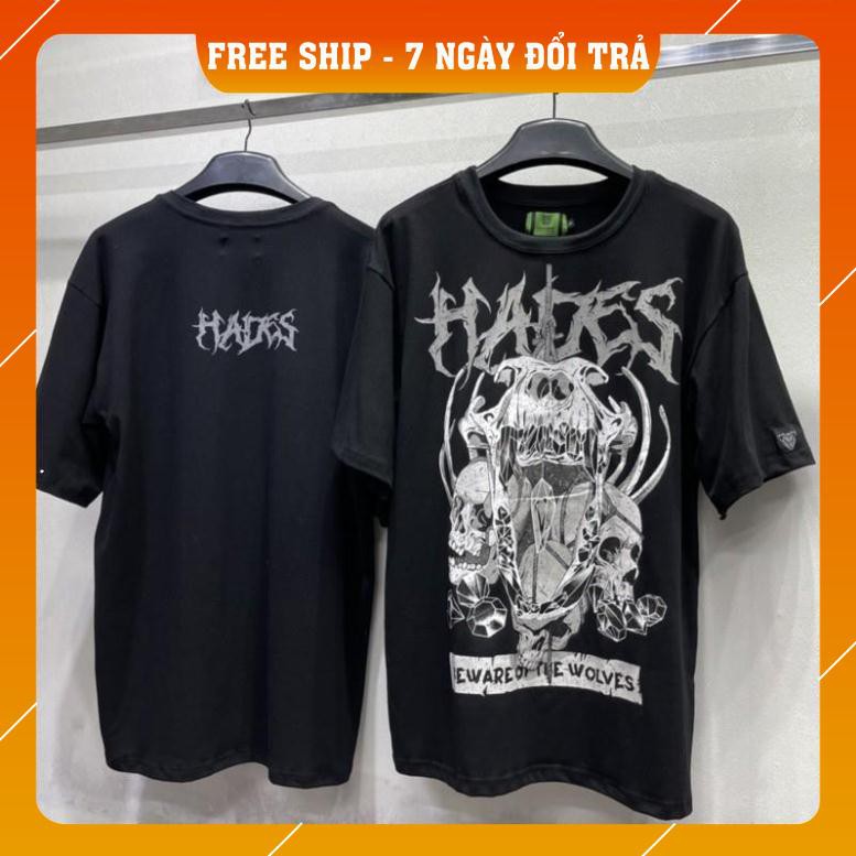 Áo thun tay lỡ form rộng Nam nữ hades skull worlf full tag cotton | BigBuy360 - bigbuy360.vn