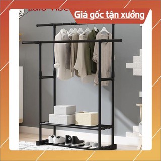 Sale-Xả kho 7 ngày -  Móc treo quần áo- giàn phơi quần áo đa năng 2 in 1