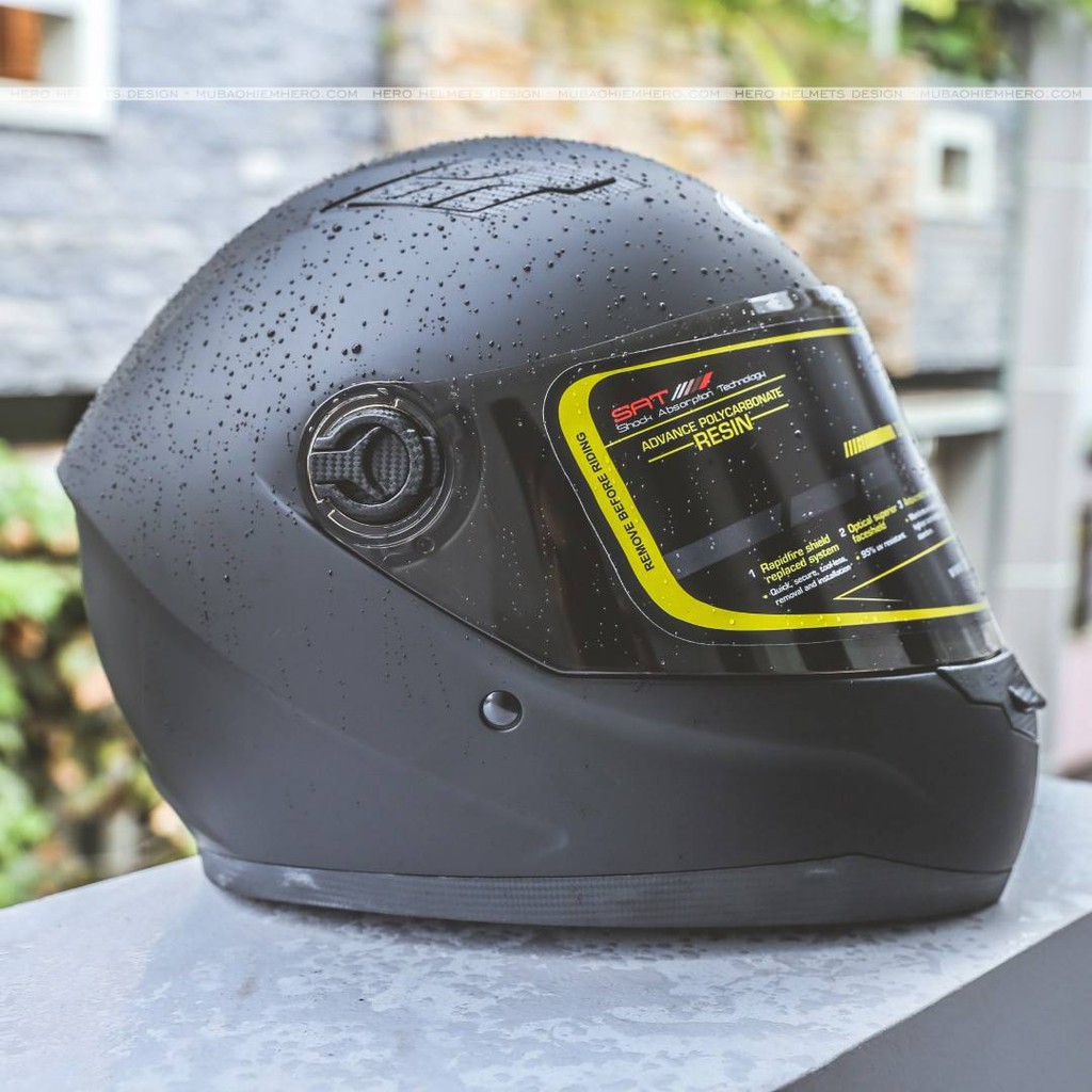 Mũ Bảo Hiểm FullFace Đen ASIA MT136 Dành Cho Moto, Dân Phượt Chịu Lực Va Đập Tốt, Độ Bền Cao - BH 12 Tháng