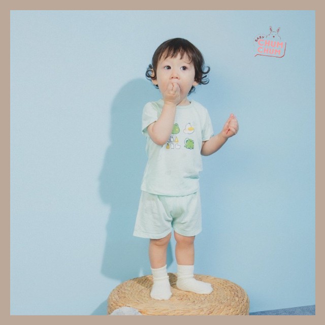 Set Bộ Cộc Cotton Cúc Vai Cho Bé Lake Xanh Chaang Babychumchum 3 Tháng-5 Tuổi