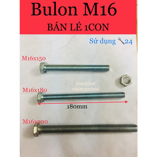 Bulon M16x160mm/M16x180mm/M16x200mm | bulong, ecu m16