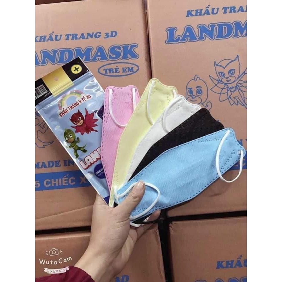 Khẩu trang Land mask 3D kháng khuẩn tiêu chuẩn y tế chống dịch Loại 3 và 4 lớp cho cả người lớn và trẻ em