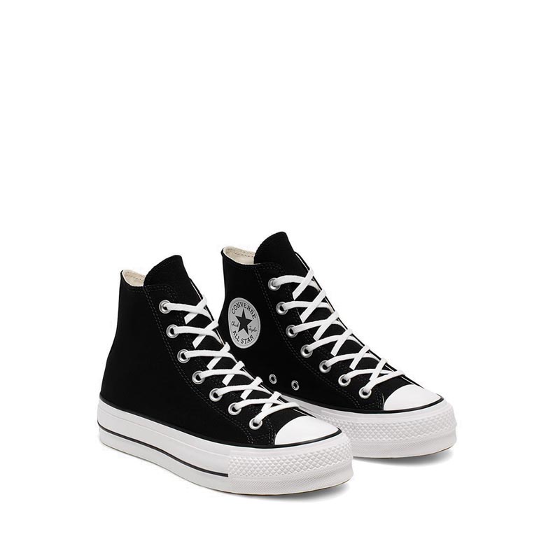 Giày Converse Women's Chuck Taylor All Star Platform Canvas Sneakers - Black/White/White