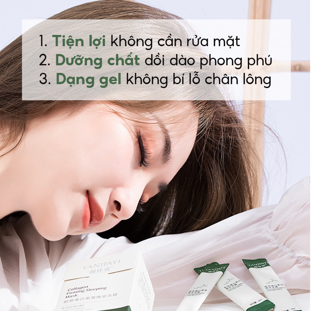 Mặt nạ ngủ collagen thạch Bioaqua giúp bổ sung collagen săn chắc đàn hồi da nội địa Trung - Beauty at home