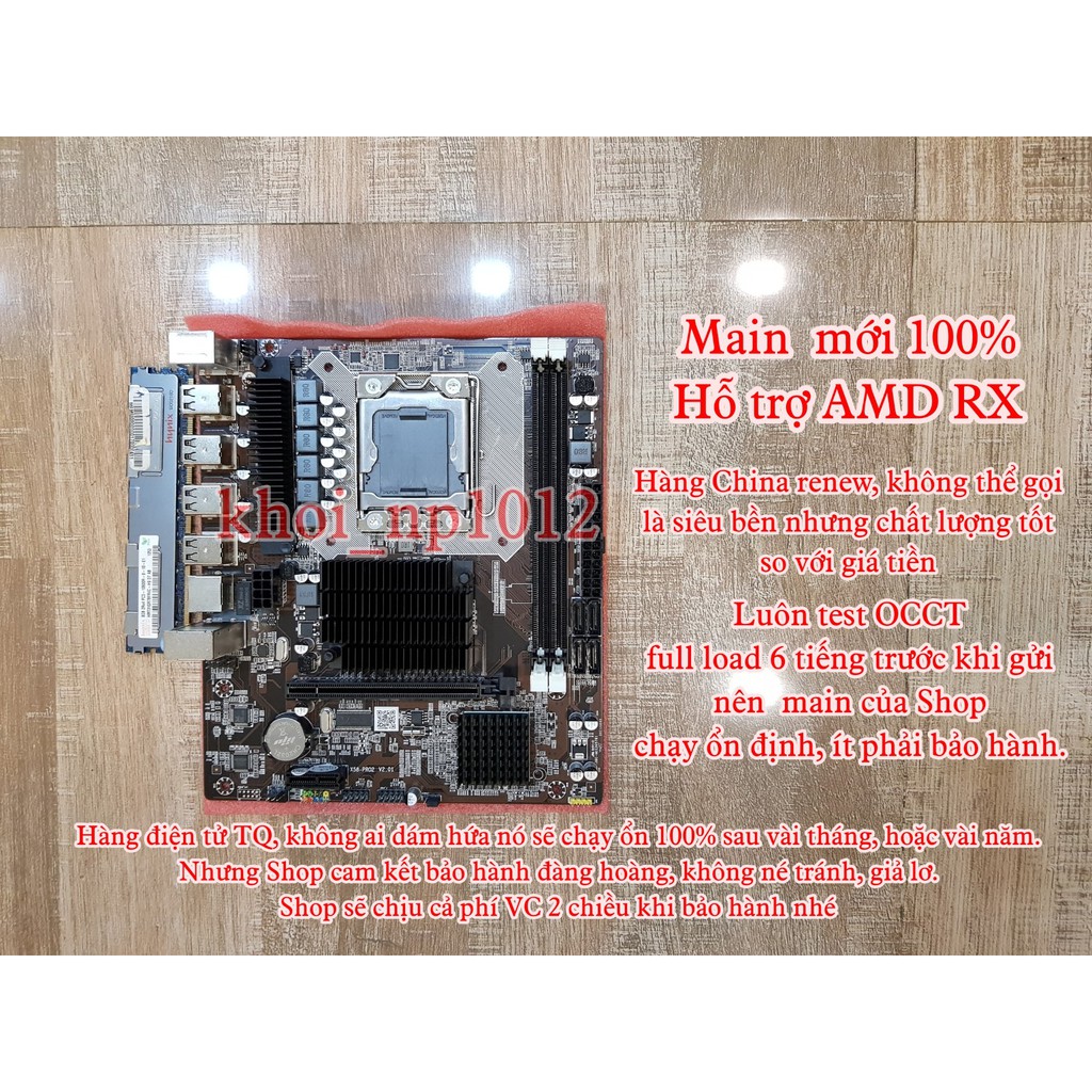 Combo Mainboard X58 1366 X5650 6 nhân, giá quá tốt so với H61, H81, B75, X79, i5 2500, i7 3770