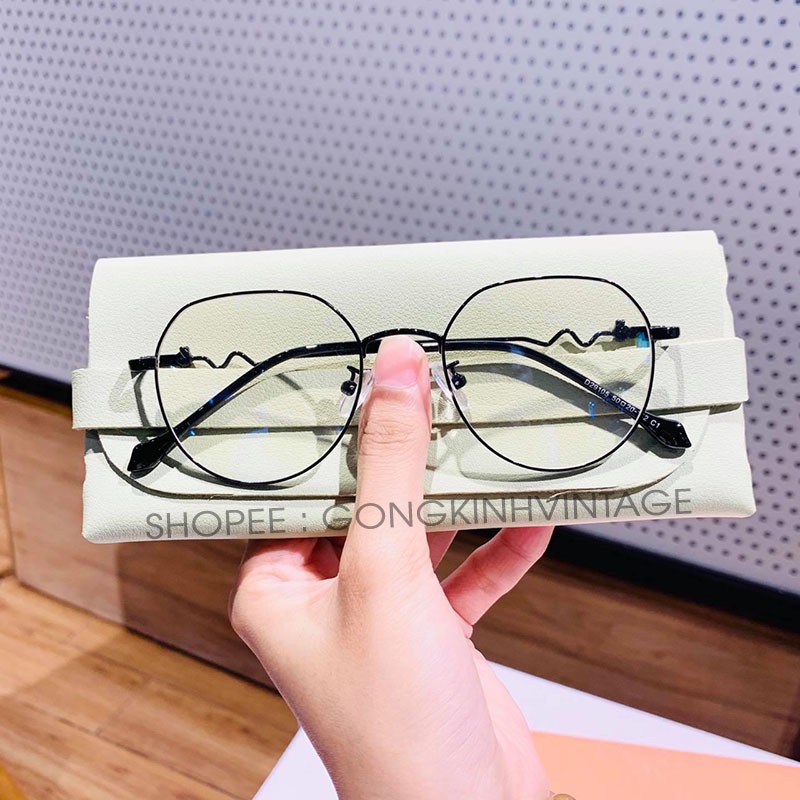 Gọng kính cận nữ ⚡𝑭𝑹𝑬𝑬𝑺𝑯𝑰𝑷⚡ chất liệu kim loại mảnh nhẹ 29105 - Fiveminutes Eyewear cắt cận 0-6 độ | BigBuy360 - bigbuy360.vn