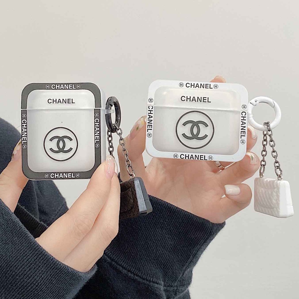 Chống Sốc Vỏ Bảo Vệ Hộp Sạc Tai Nghe airpods 1 / 2 / 3 / pro Hình Vuông Thời Trang Kèm Móc Treo Tiện