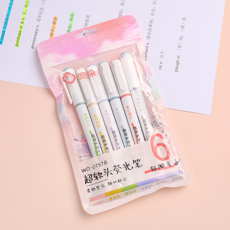 Set 6 cây bút dạ màu tươi - shopliam