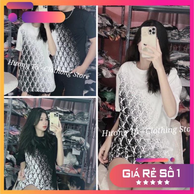 [XẢ KHO] Áo Thun Nữ Form Rộng Chất Đẹp, Áo Phông  Vintage 3158 In Hình Hoạ Tiết Chữ Chéo Luôn Vui Tươi Tay Lỡ Giấu Quần