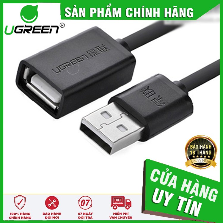 Cáp USB 2.0 Nối Dài 0,5M Ugreen 10313 HÀNG CHÍNH HÃNG thumbnail