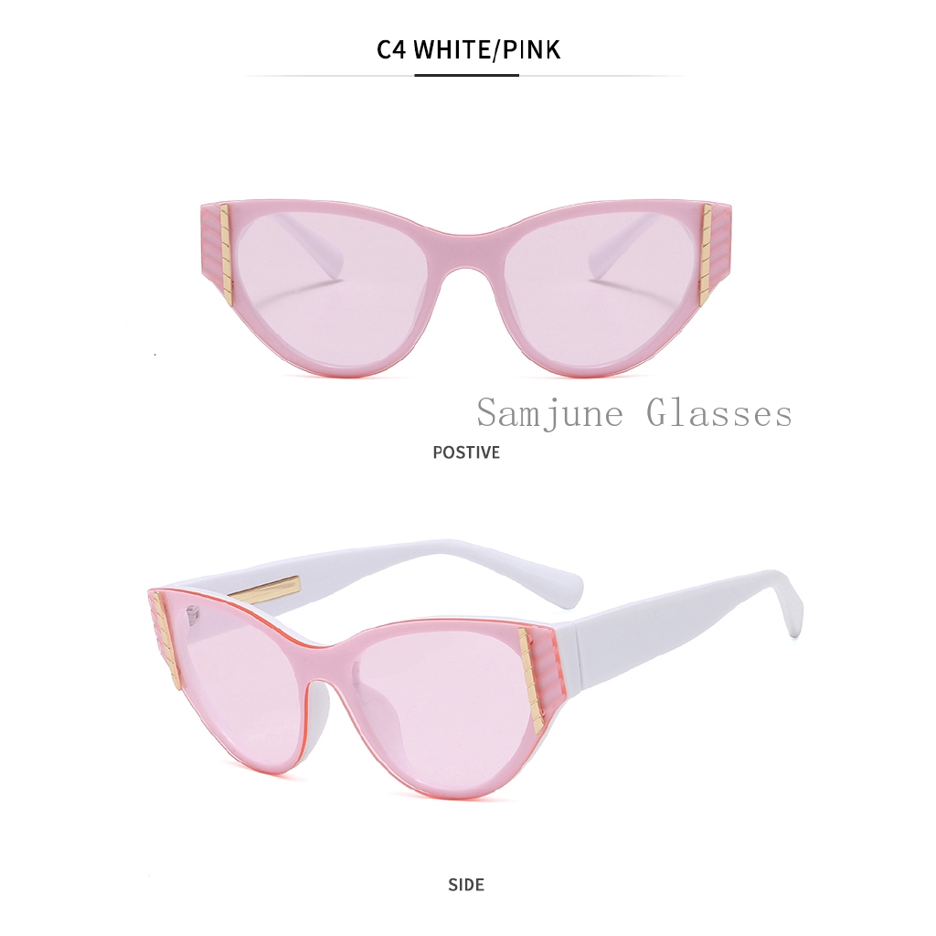 Kính mát chống tia UV phong cách retro thời trang sang trọng cho nữ SAMJUNE