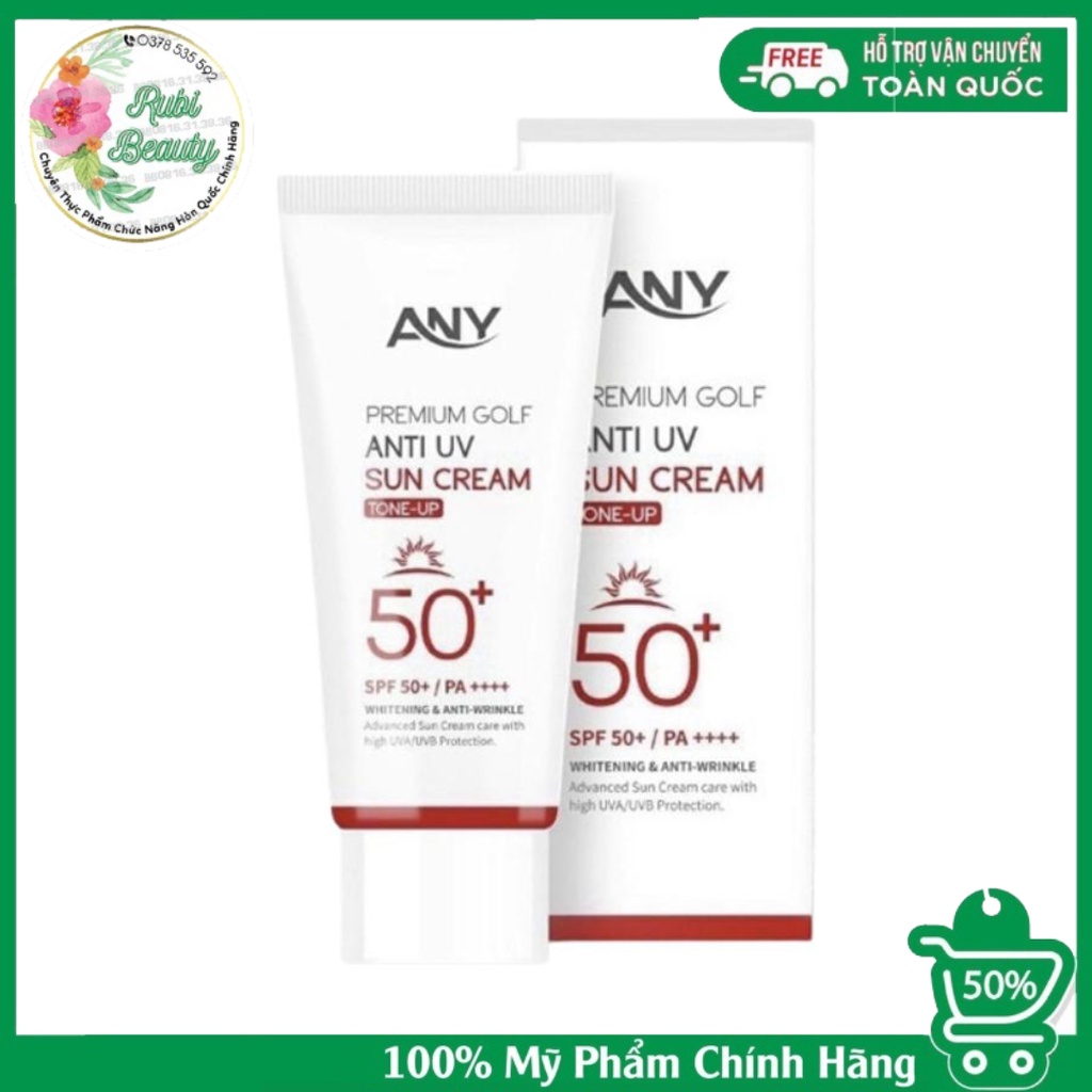 Kem Chống Nắng Nâng Tông ANY Premium Golf Anti UV Sun Cream Tone Up SPF 50+ 60ml