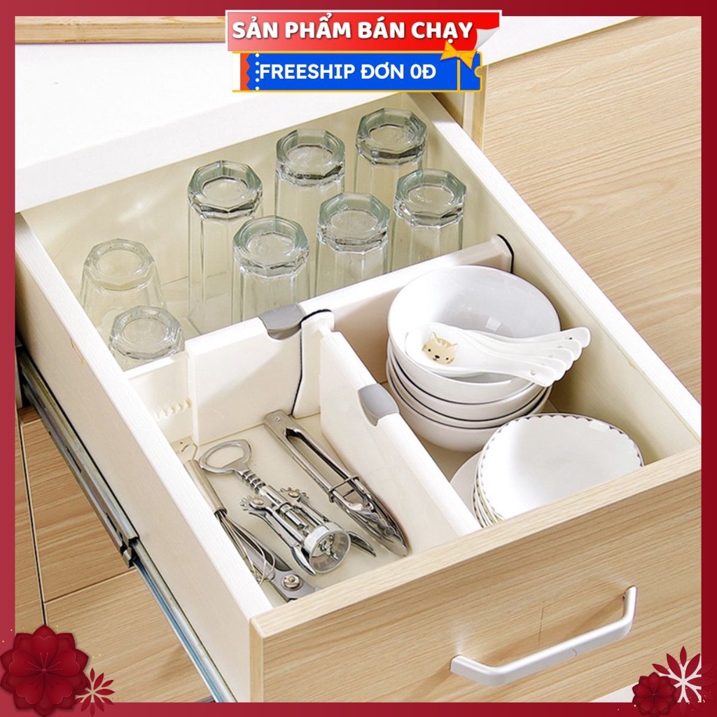 #Thanh Kệ Chia Ngăn Tủ Quần Áo, Ngăn Bàn, Giá Sách - Tủ Bếp Thông Minh G8 - Kéo Dài Ngắn (Không Khoan Vít)