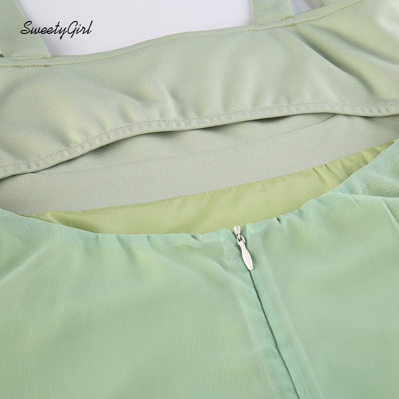 Đầm Mini Không Tay Hở Vai Màu Trơn 2022 Thời Trang Cho Nữ