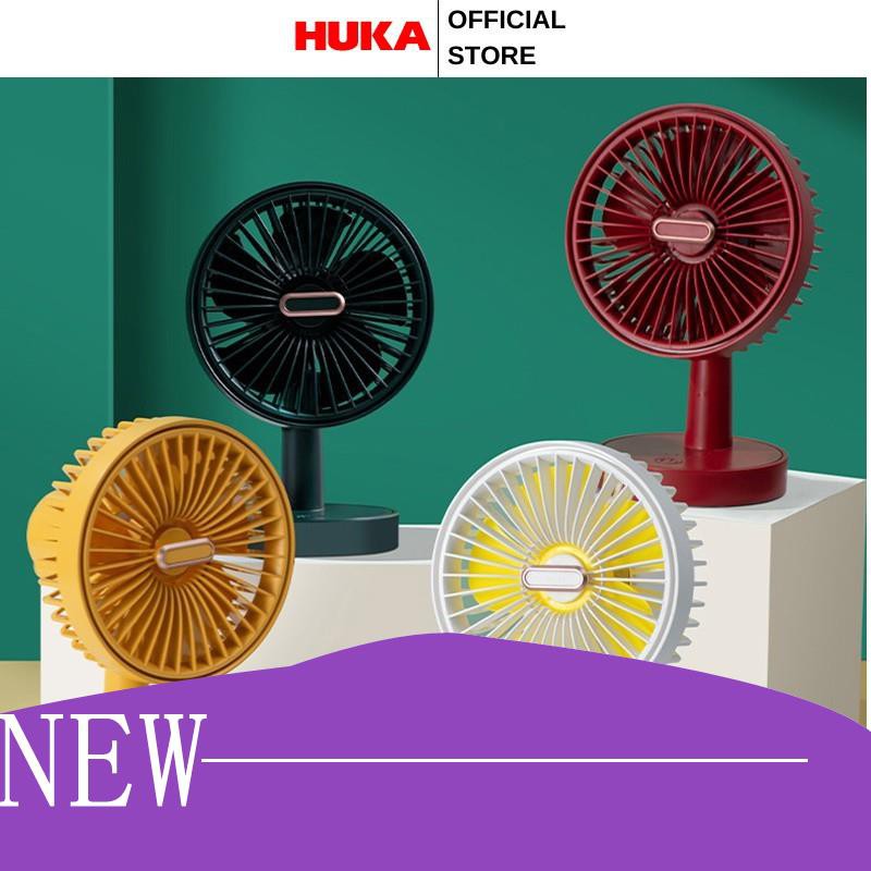 【Hàng sẵn sàng】 Quạt Tích Điện Mini 5 Cánh - Quạt Sạc Tích Điện Có Xoay - Tích Hợp Đèn Ngủ Ban Đêm - Đặc Biệt An Toàn Vớ