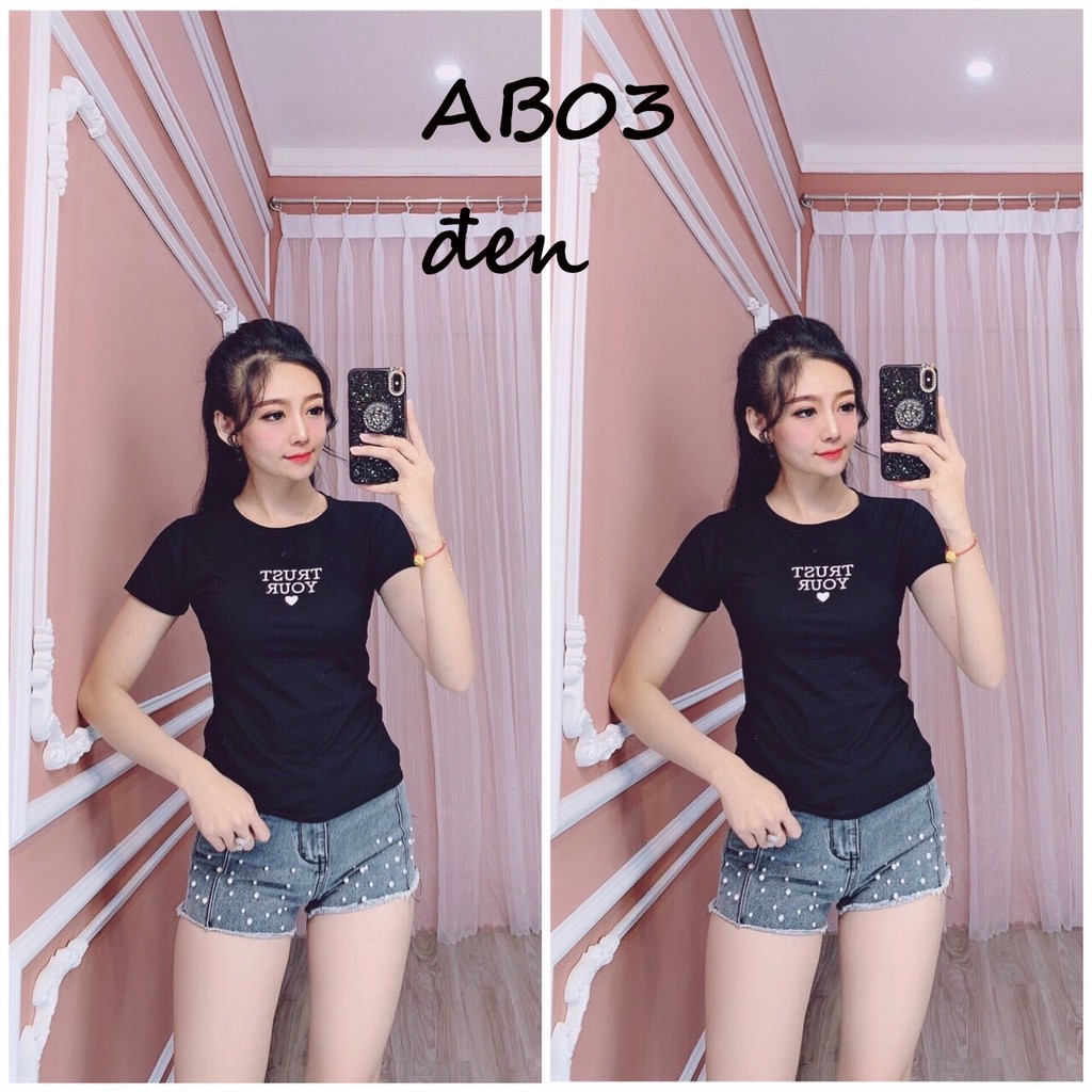 Áo thun nữ đẹp ôm dáng AB03