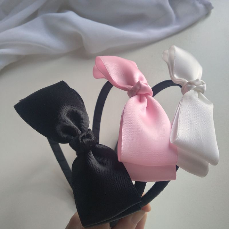 Bờm Nơ Lụa Cho Bé Gái